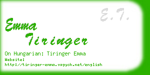 emma tiringer business card